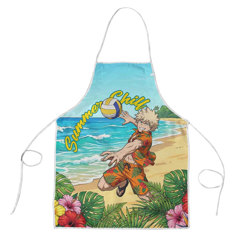 Katsuki Bakugo Summer Chill Apron Tropical Anime Action Scene