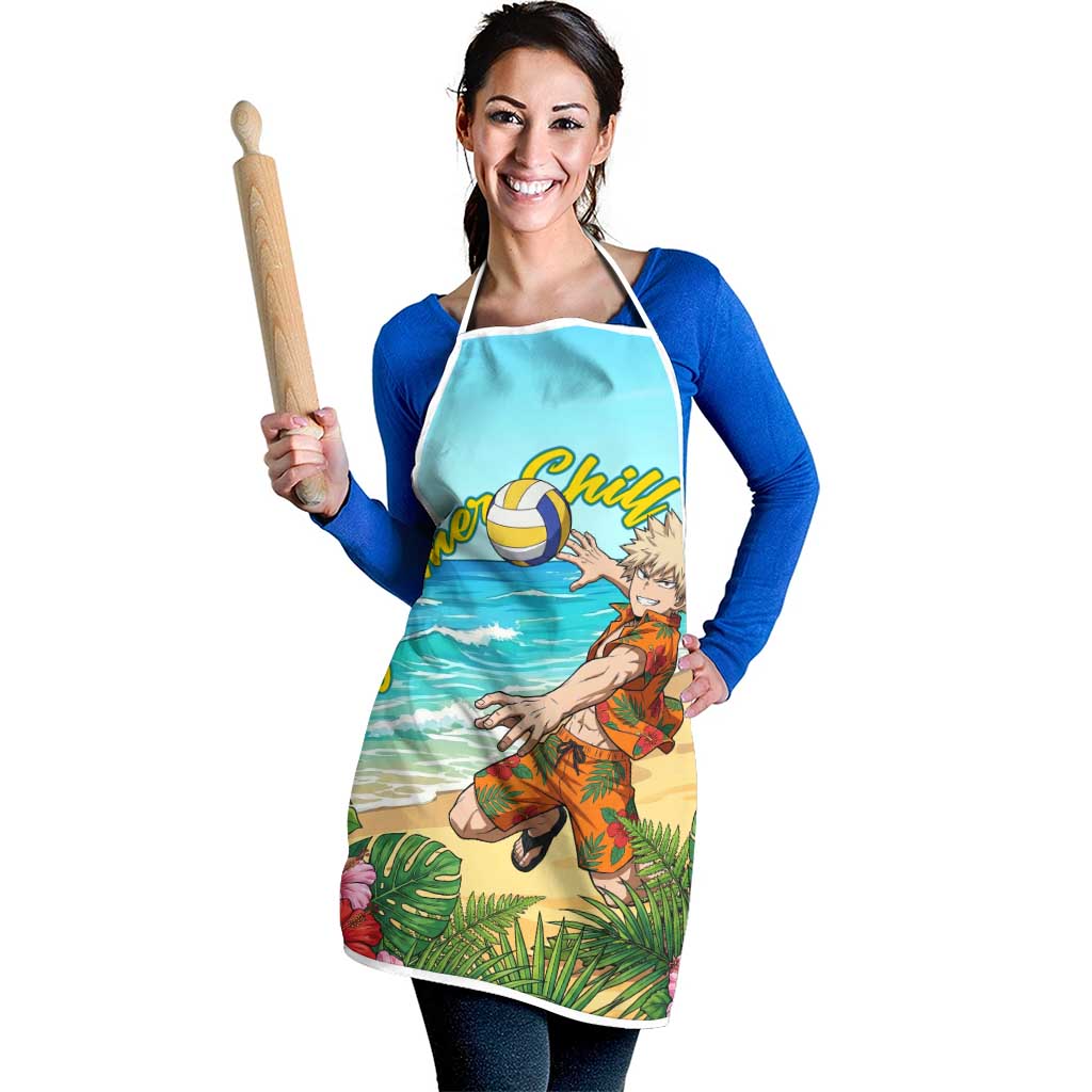Katsuki Bakugo Summer Chill Apron Tropical Anime Action Scene