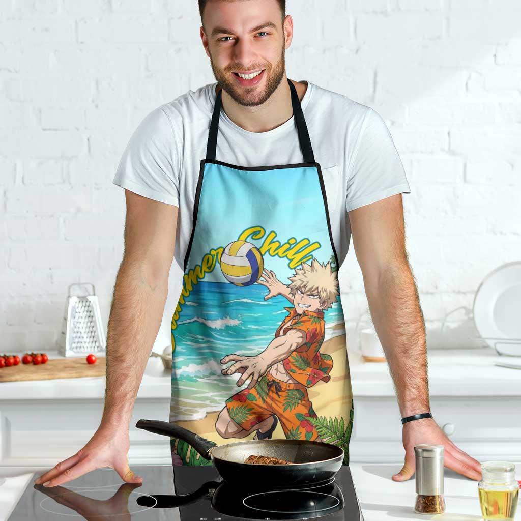 Katsuki Bakugo Summer Chill Apron Tropical Anime Action Scene
