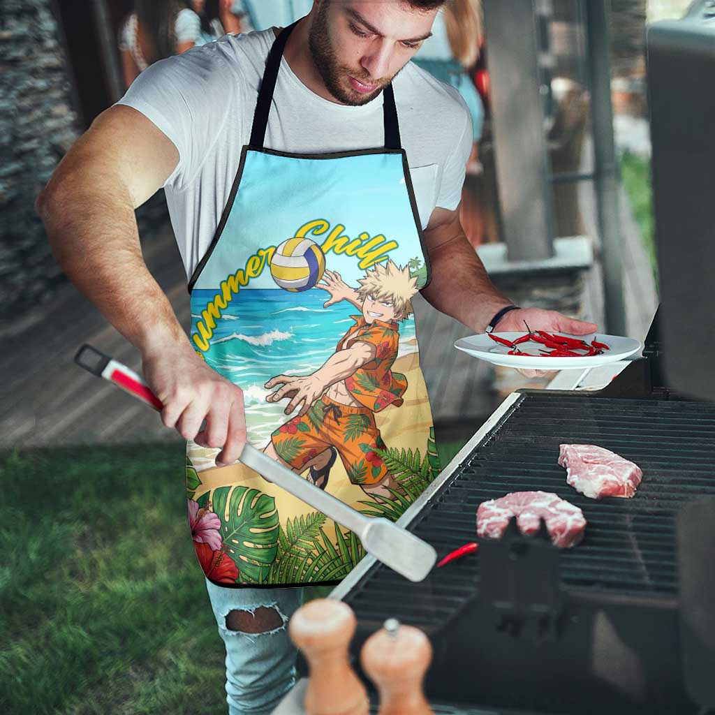 Katsuki Bakugo Summer Chill Apron Tropical Anime Action Scene