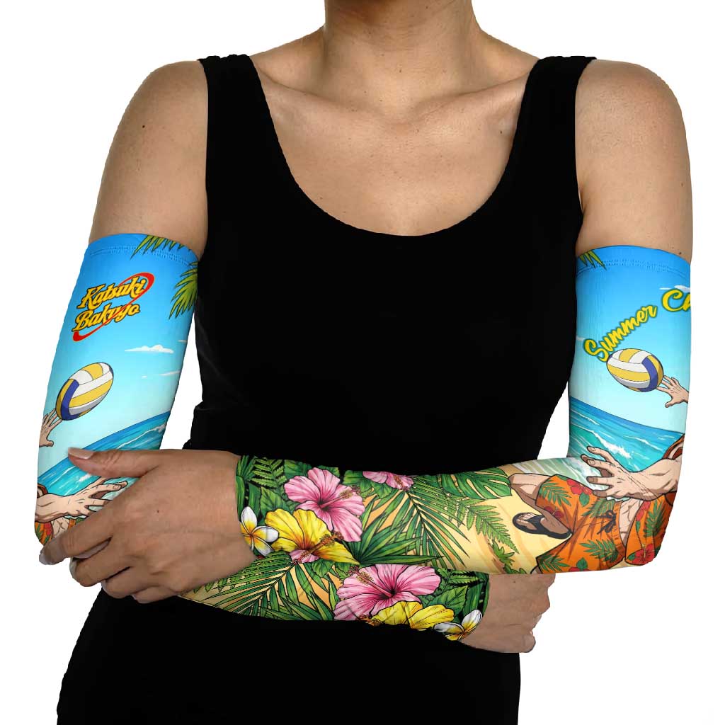 Katsuki Bakugo Summer Chill Arm Sleeves Tropical Anime Action Scene