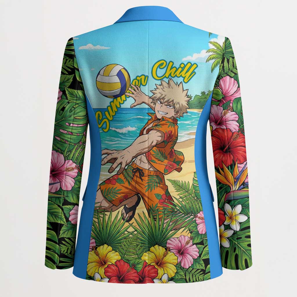 Katsuki Bakugo Summer Chill Blazer Tropical Anime Action Scene