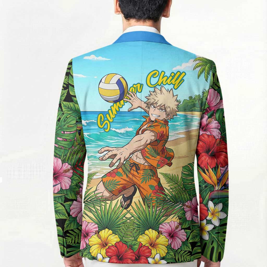Katsuki Bakugo Summer Chill Blazer Tropical Anime Action Scene