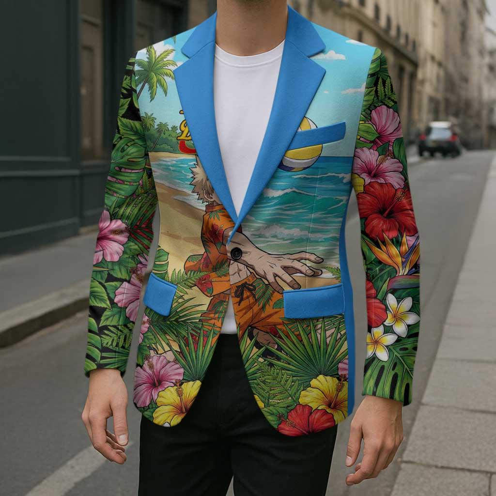 Katsuki Bakugo Summer Chill Blazer Tropical Anime Action Scene