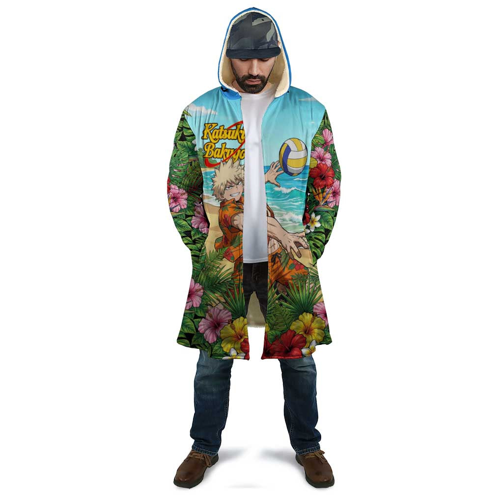 Katsuki Bakugo Summer Chill Cloak Tropical Anime Action Scene