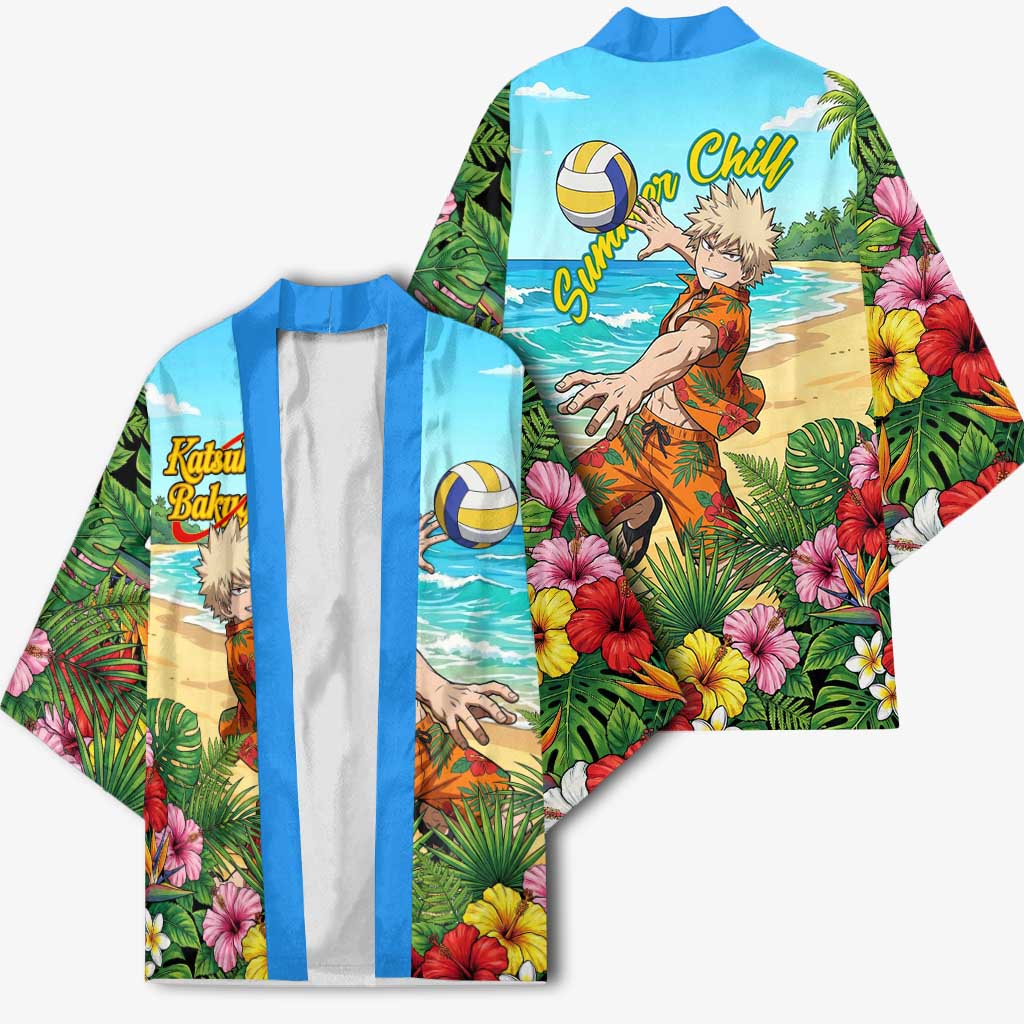 Katsuki Bakugo Summer Chill Kimono Tropical Anime Action Scene