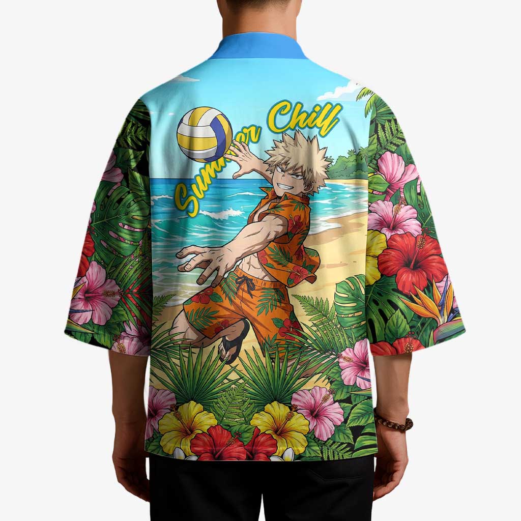 Katsuki Bakugo Summer Chill Kimono Tropical Anime Action Scene