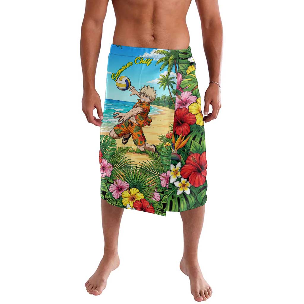 Katsuki Bakugo Summer Chill Lavalava Tropical Anime Action Scene