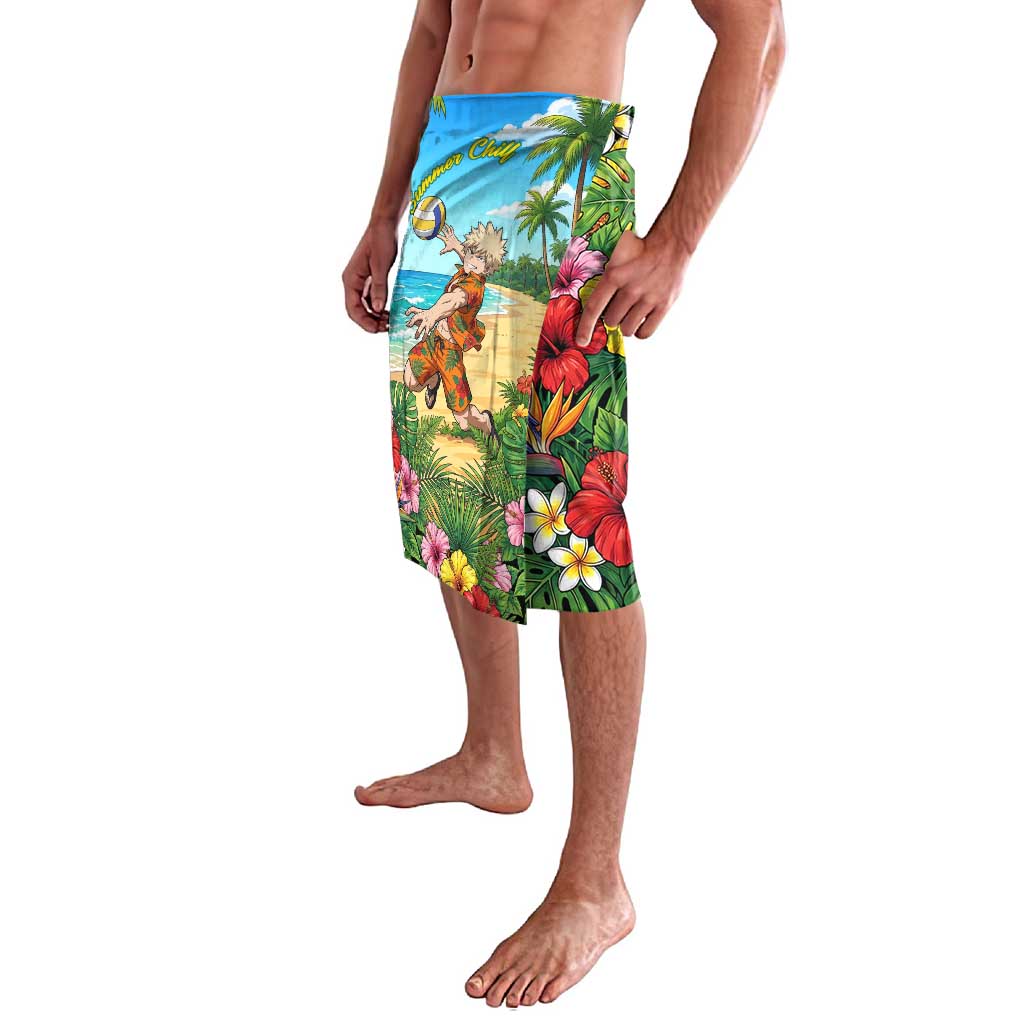 Katsuki Bakugo Summer Chill Lavalava Tropical Anime Action Scene