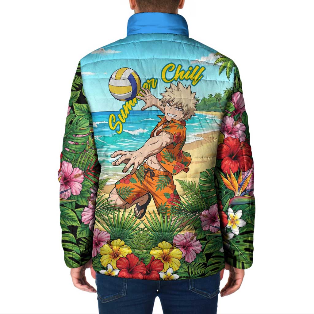 Katsuki Bakugo Summer Chill Padded Jacket Tropical Anime Action Scene