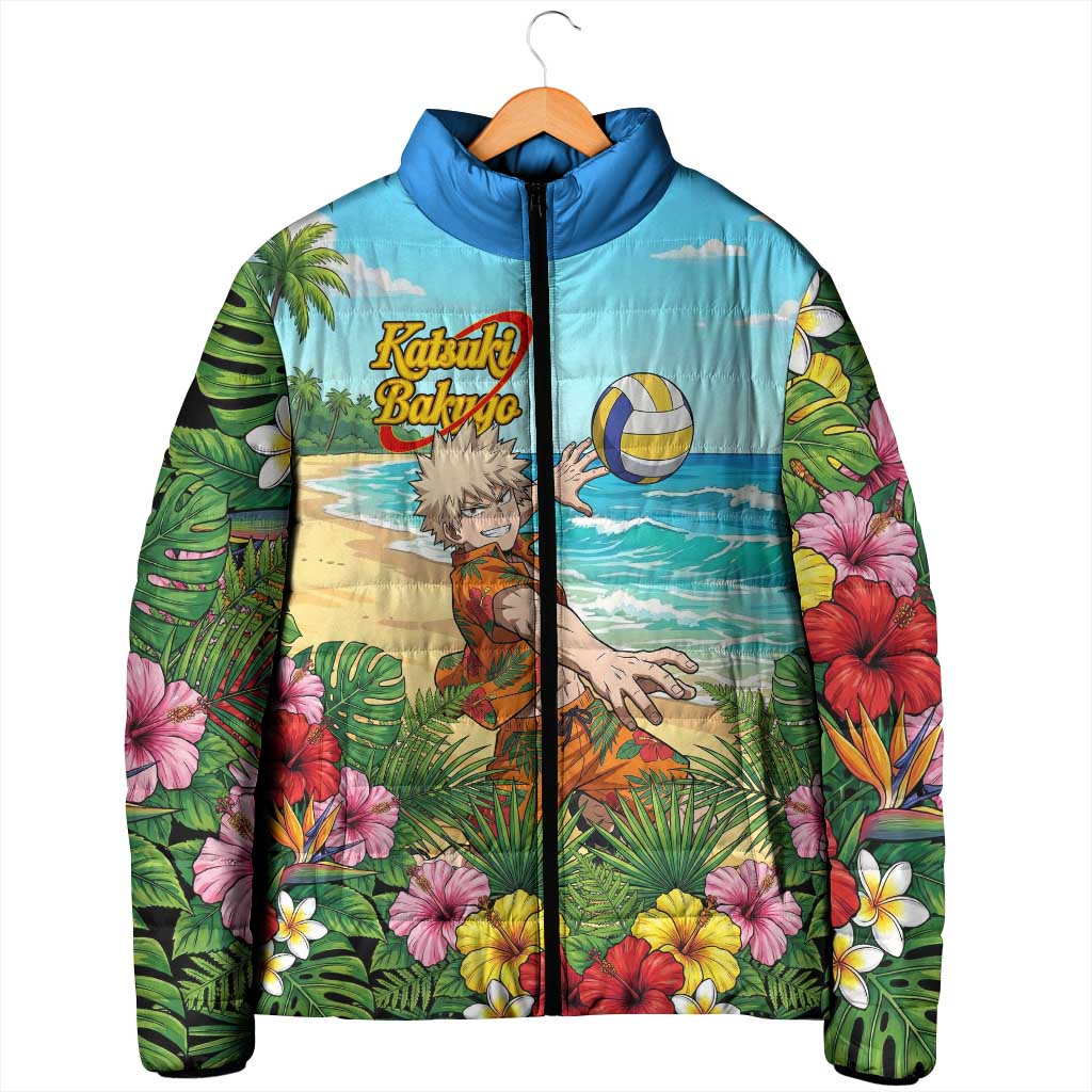 Katsuki Bakugo Summer Chill Padded Jacket Tropical Anime Action Scene
