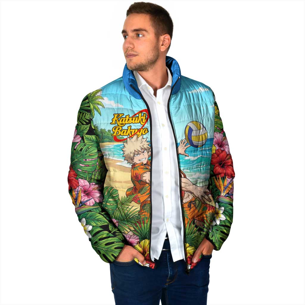Katsuki Bakugo Summer Chill Padded Jacket Tropical Anime Action Scene