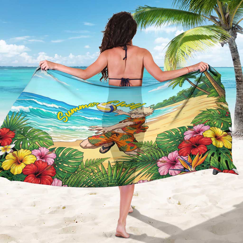 Katsuki Bakugo Summer Chill Sarong Tropical Anime Action Scene