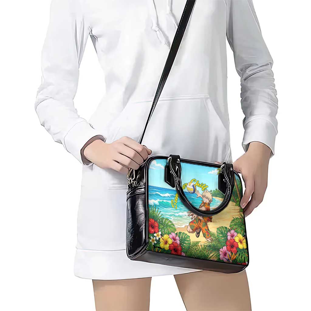 Katsuki Bakugo Summer Chill Shoulder Handbag Tropical Anime Action Scene