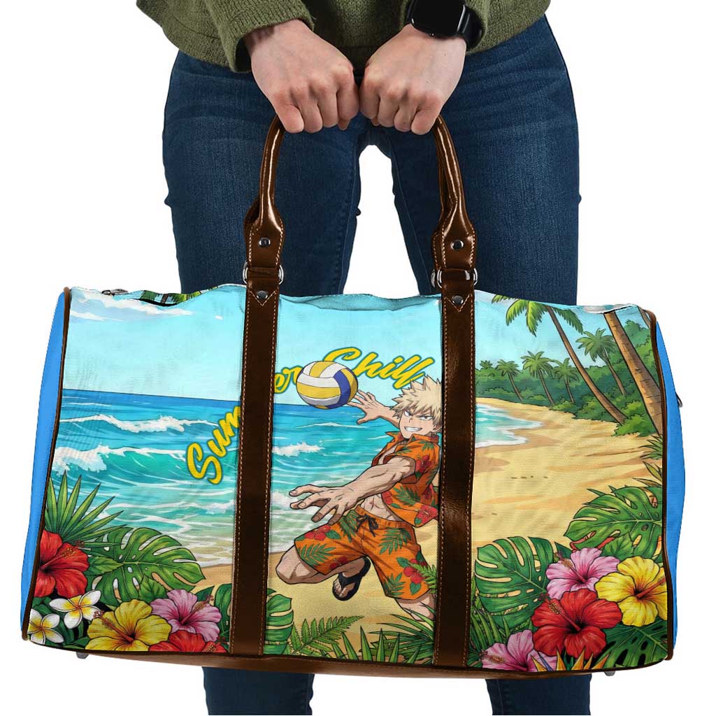 Katsuki Bakugo Summer Chill Travel Bag Tropical Anime Action Scene