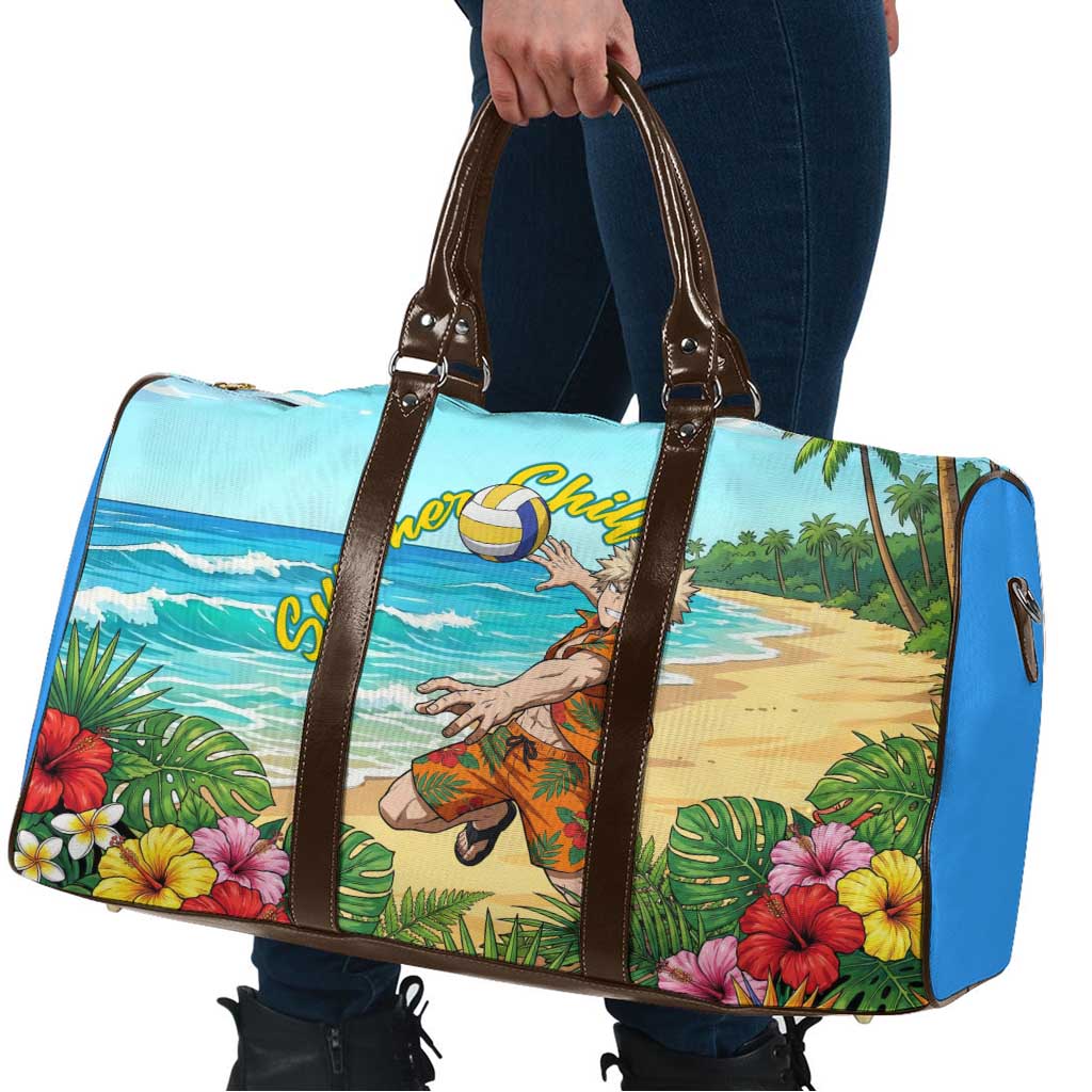 Katsuki Bakugo Summer Chill Travel Bag Tropical Anime Action Scene