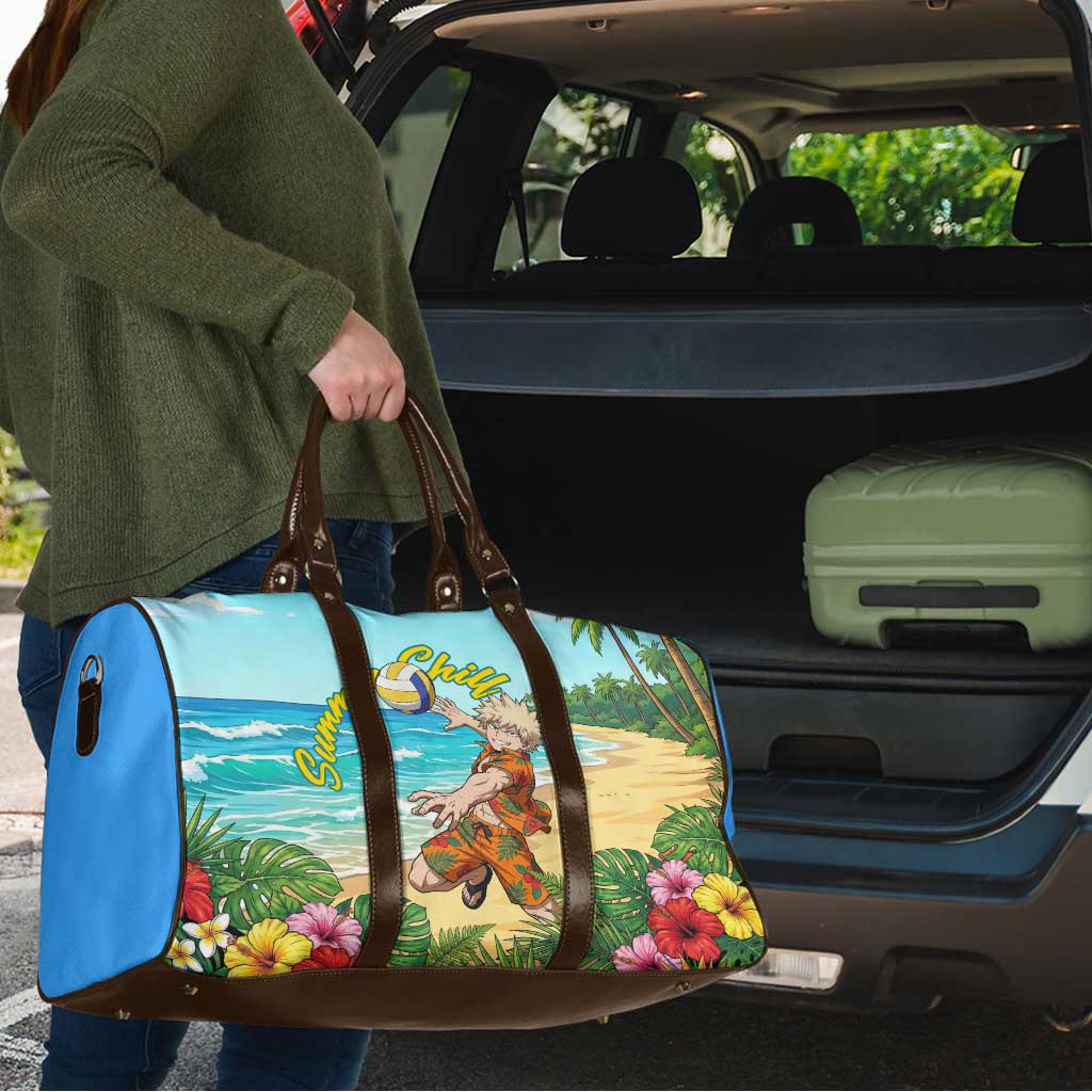 Katsuki Bakugo Summer Chill Travel Bag Tropical Anime Action Scene