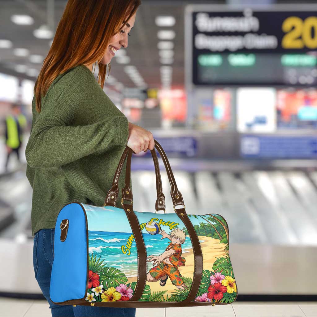 Katsuki Bakugo Summer Chill Travel Bag Tropical Anime Action Scene