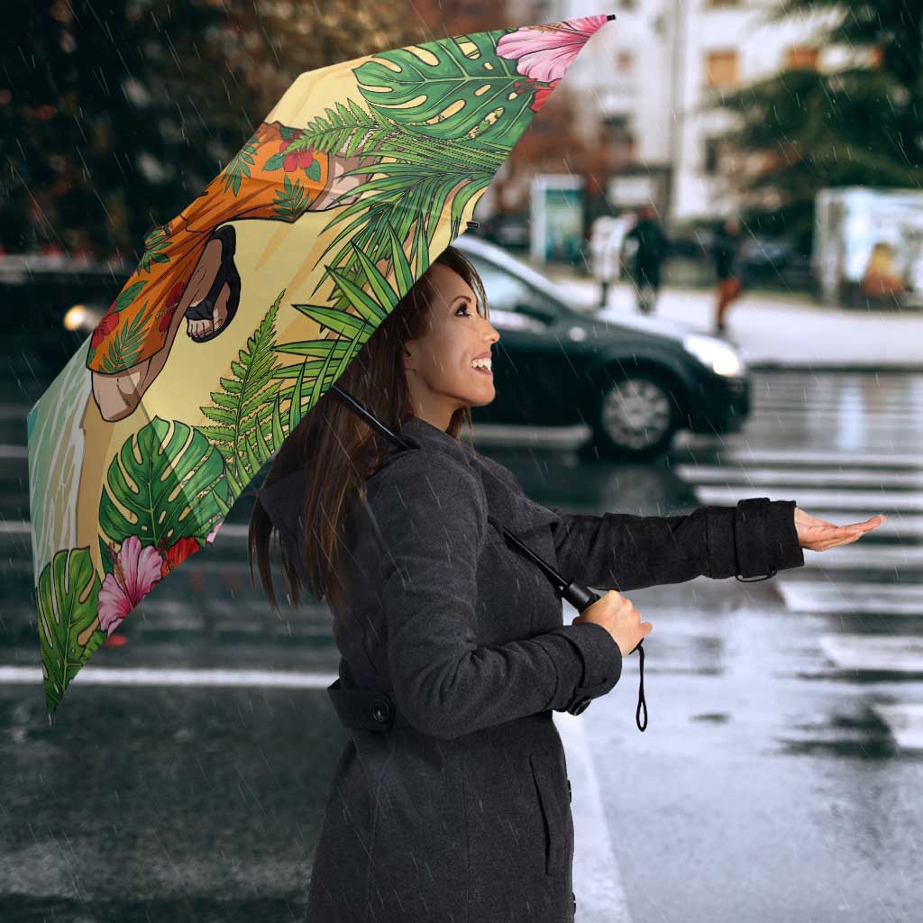 Katsuki Bakugo Summer Chill Umbrella Tropical Anime Action Scene