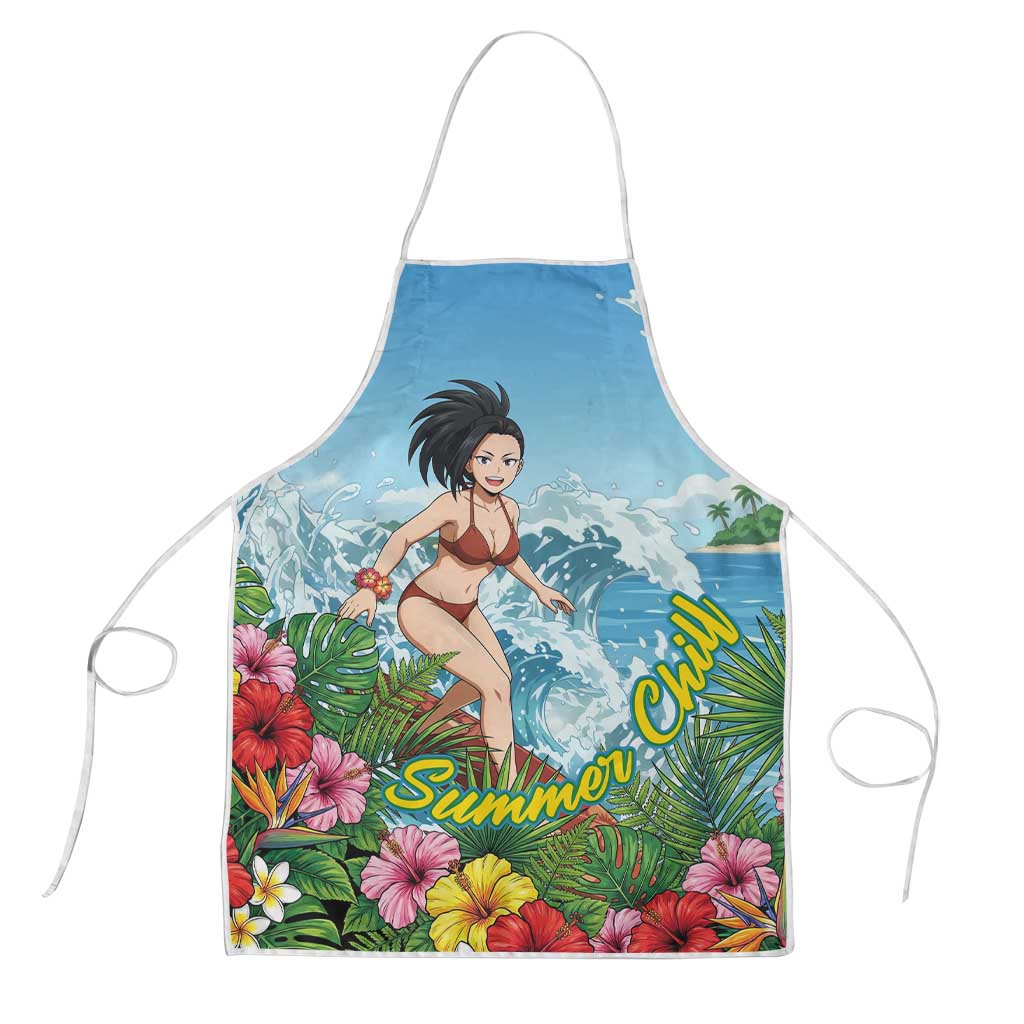Momo Yaoyorozu Summer Chill Apron Tropical Anime Surf Adventure