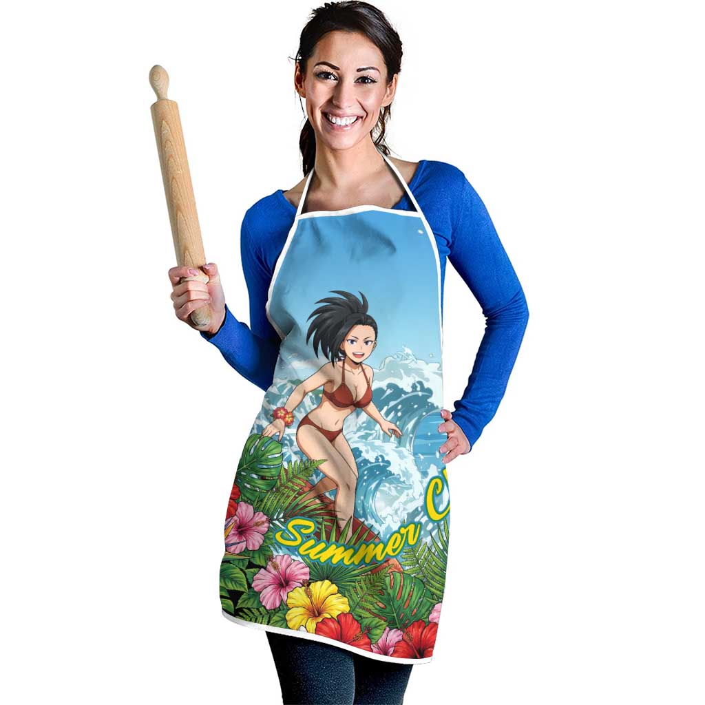 Momo Yaoyorozu Summer Chill Apron Tropical Anime Surf Adventure