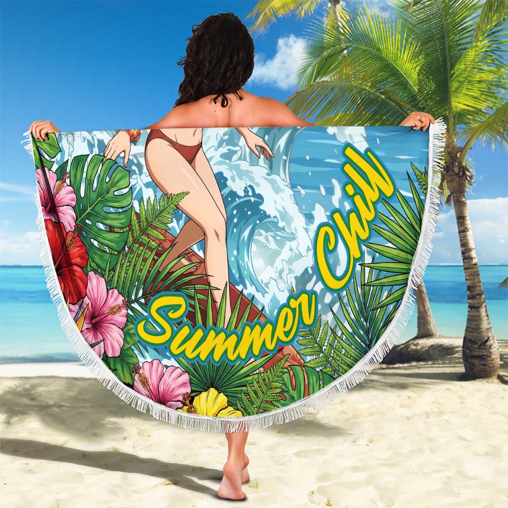 Momo Yaoyorozu Summer Chill Beach Blanket Tropical Anime Surf Adventure