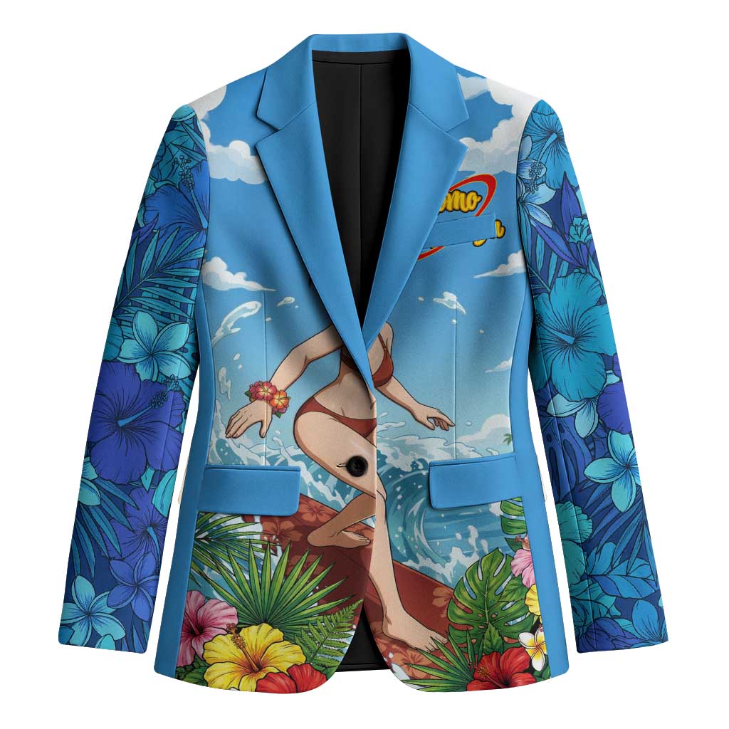 Momo Yaoyorozu Summer Chill Blazer Tropical Anime Surf Adventure
