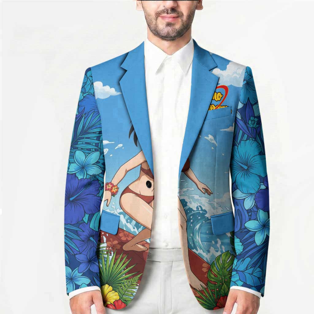 Momo Yaoyorozu Summer Chill Blazer Tropical Anime Surf Adventure