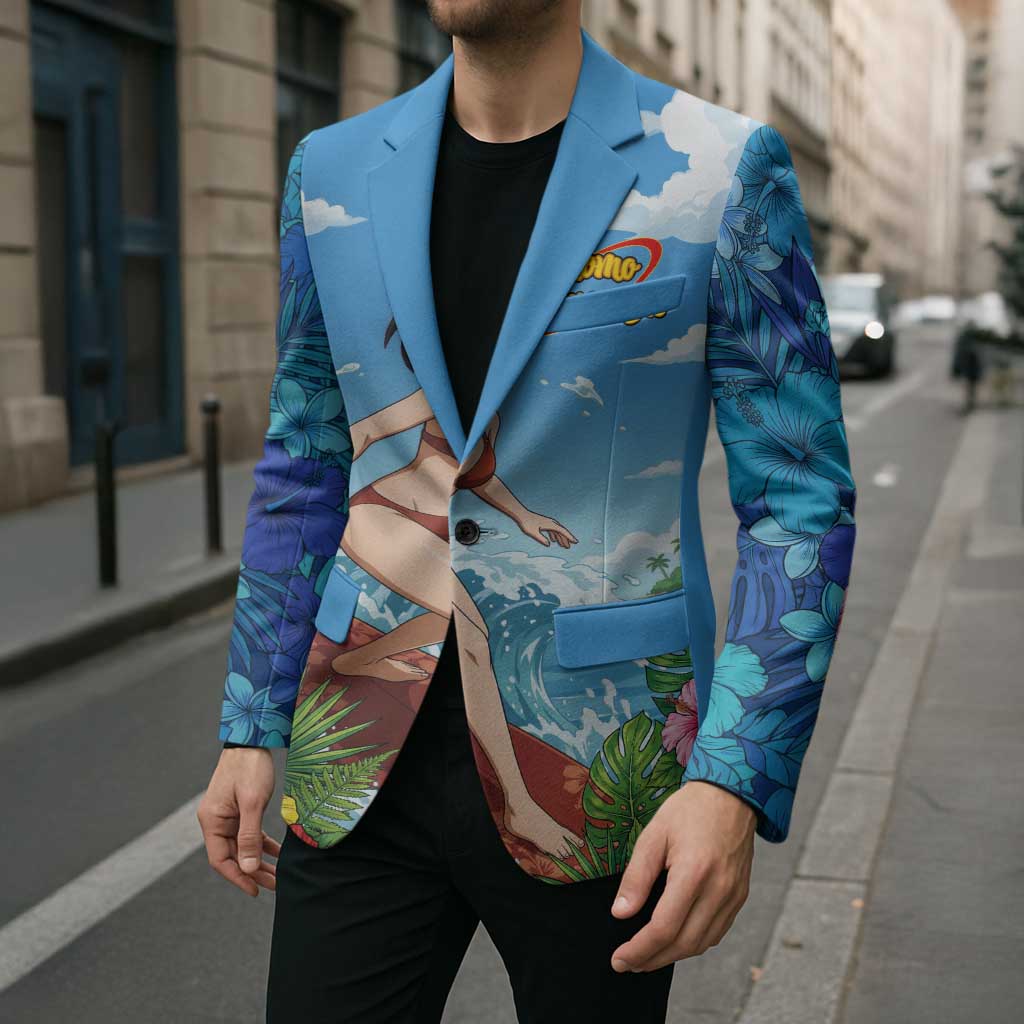 Momo Yaoyorozu Summer Chill Blazer Tropical Anime Surf Adventure