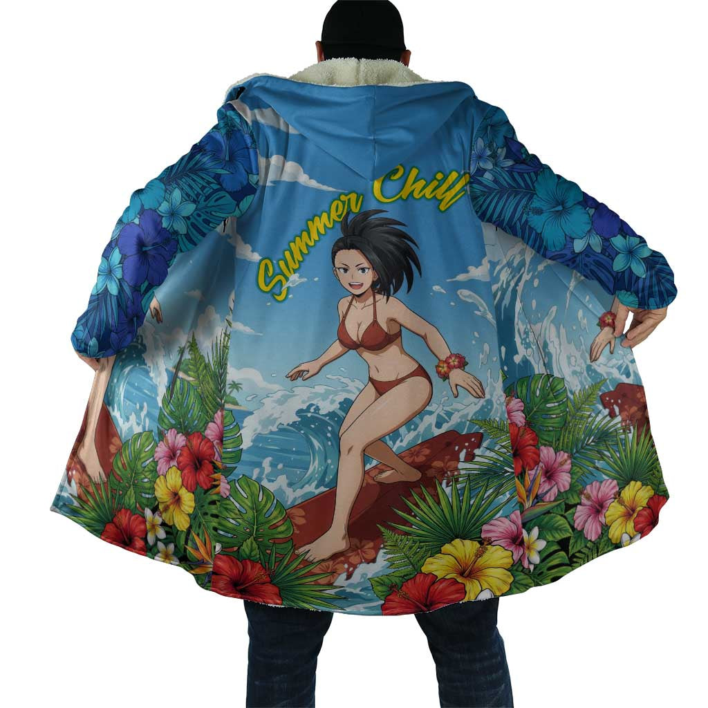 Momo Yaoyorozu Summer Chill Cloak Tropical Anime Surf Adventure