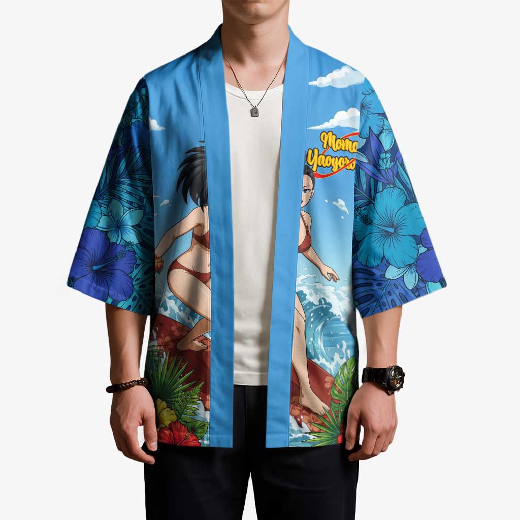 Momo Yaoyorozu Summer Chill Kimono Tropical Anime Surf Adventure