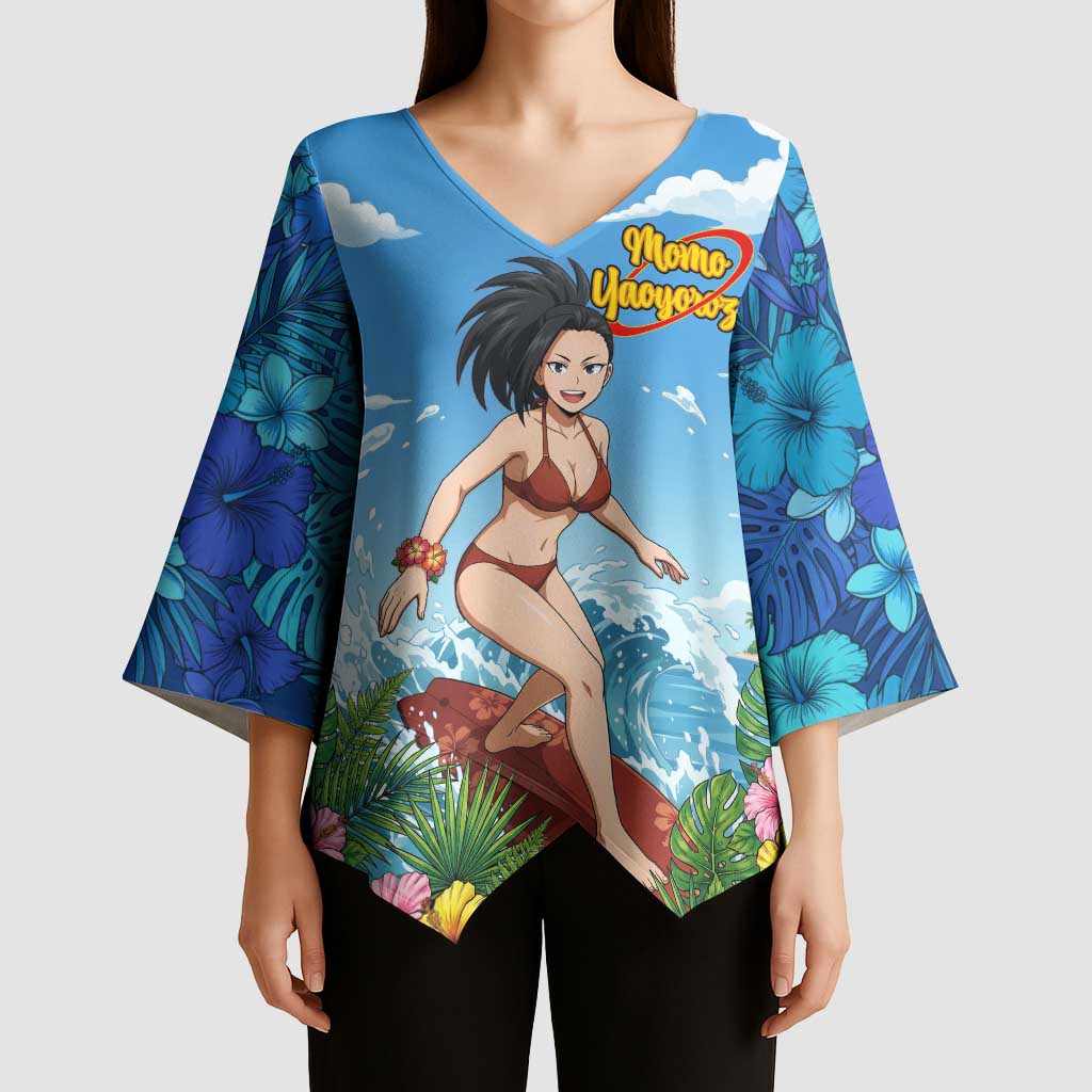 Momo Yaoyorozu Summer Chill Kimono Sleeve Blouse Tropical Anime Surf Adventure