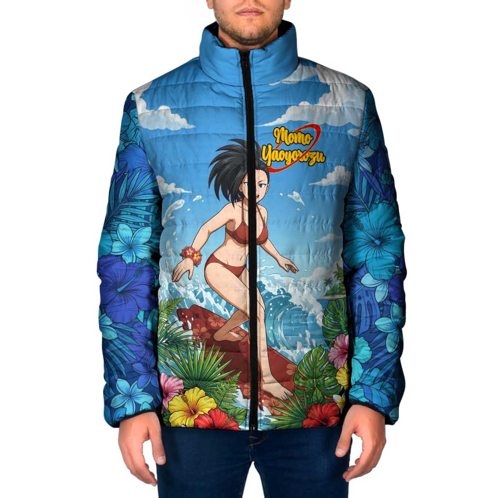 Momo Yaoyorozu Summer Chill Padded Jacket Tropical Anime Surf Adventure