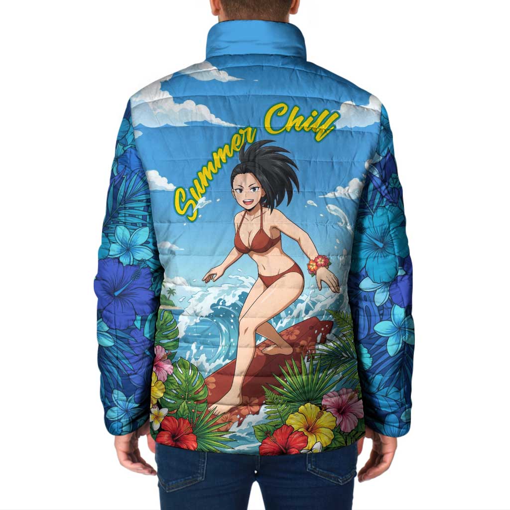 Momo Yaoyorozu Summer Chill Padded Jacket Tropical Anime Surf Adventure
