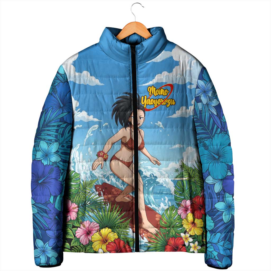 Momo Yaoyorozu Summer Chill Padded Jacket Tropical Anime Surf Adventure