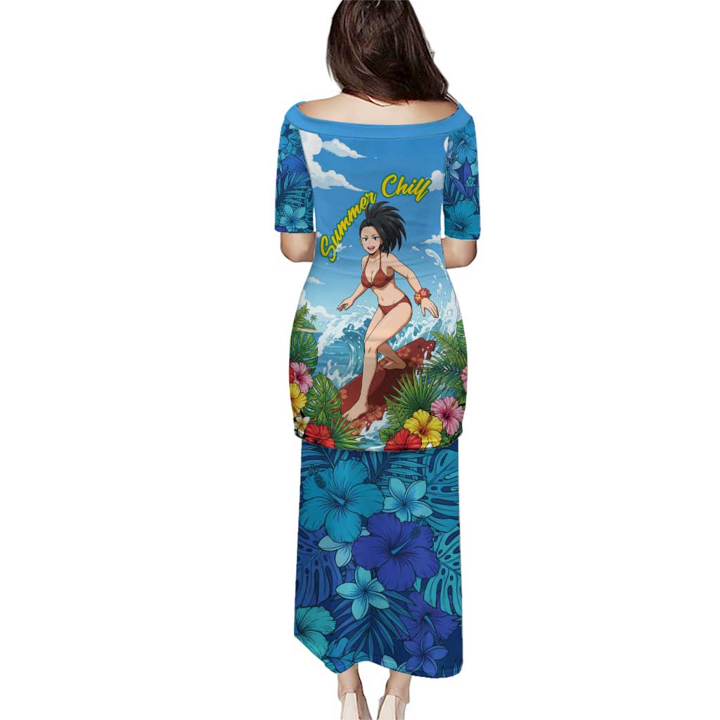 Momo Yaoyorozu Summer Chill Puletasi Tropical Anime Surf Adventure