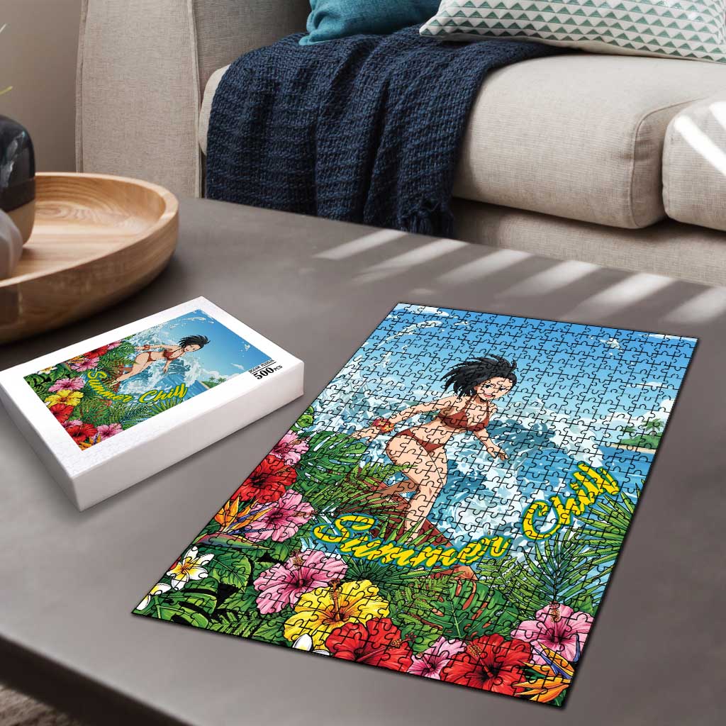 Momo Yaoyorozu Summer Chill Puzzle Tropical Anime Surf Adventure