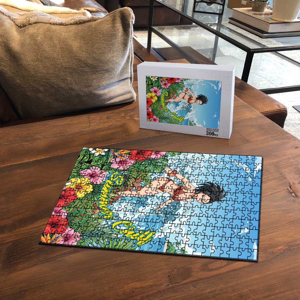 Momo Yaoyorozu Summer Chill Puzzle Tropical Anime Surf Adventure