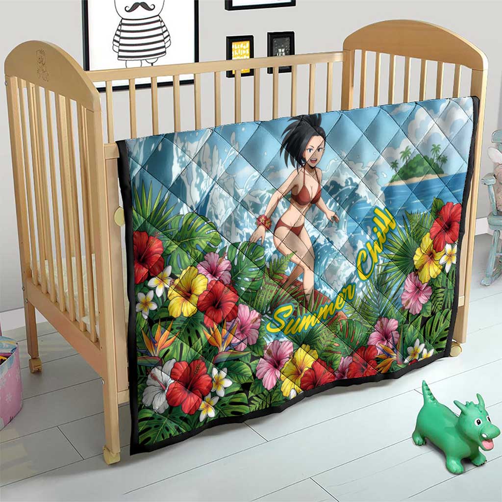 Momo Yaoyorozu Summer Chill Quilt Tropical Anime Surf Adventure