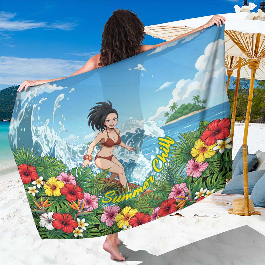 Momo Yaoyorozu Summer Chill Sarong Tropical Anime Surf Adventure