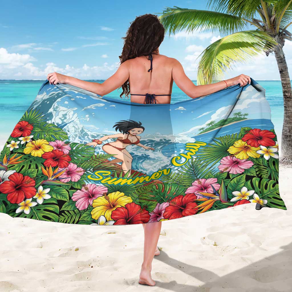 Momo Yaoyorozu Summer Chill Sarong Tropical Anime Surf Adventure