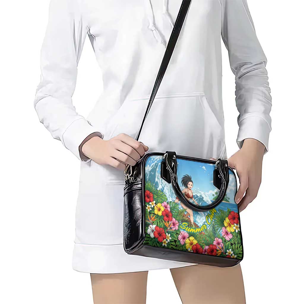 Momo Yaoyorozu Summer Chill Shoulder Handbag Tropical Anime Surf Adventure