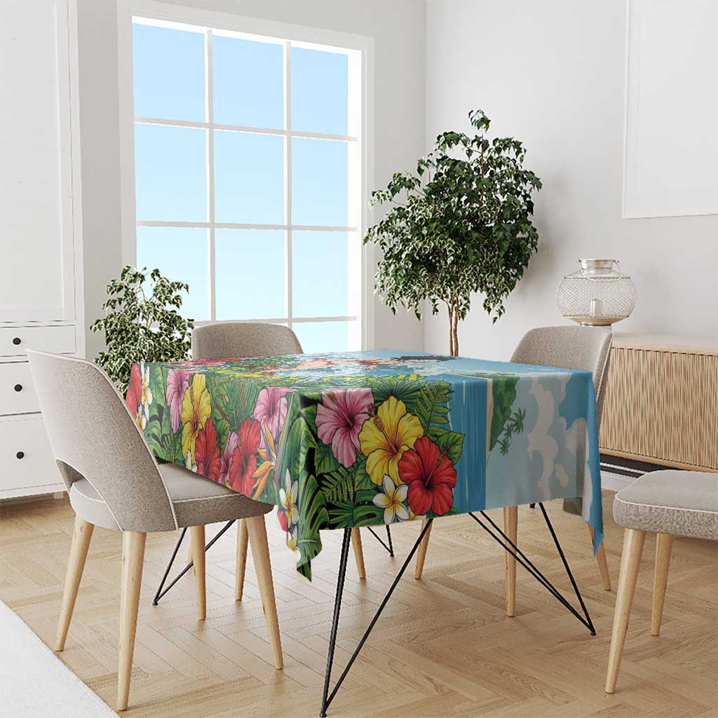 Momo Yaoyorozu Summer Chill Tablecloth Tropical Anime Surf Adventure