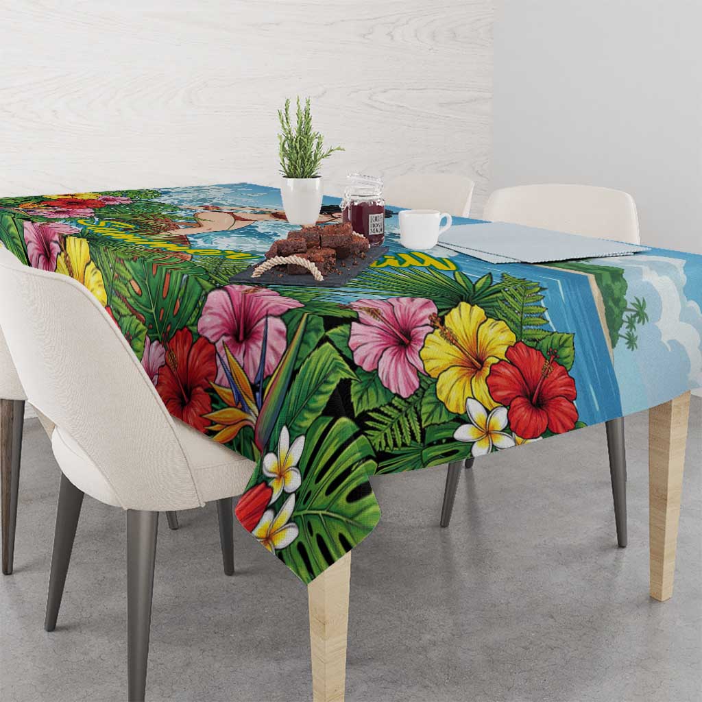 Momo Yaoyorozu Summer Chill Tablecloth Tropical Anime Surf Adventure