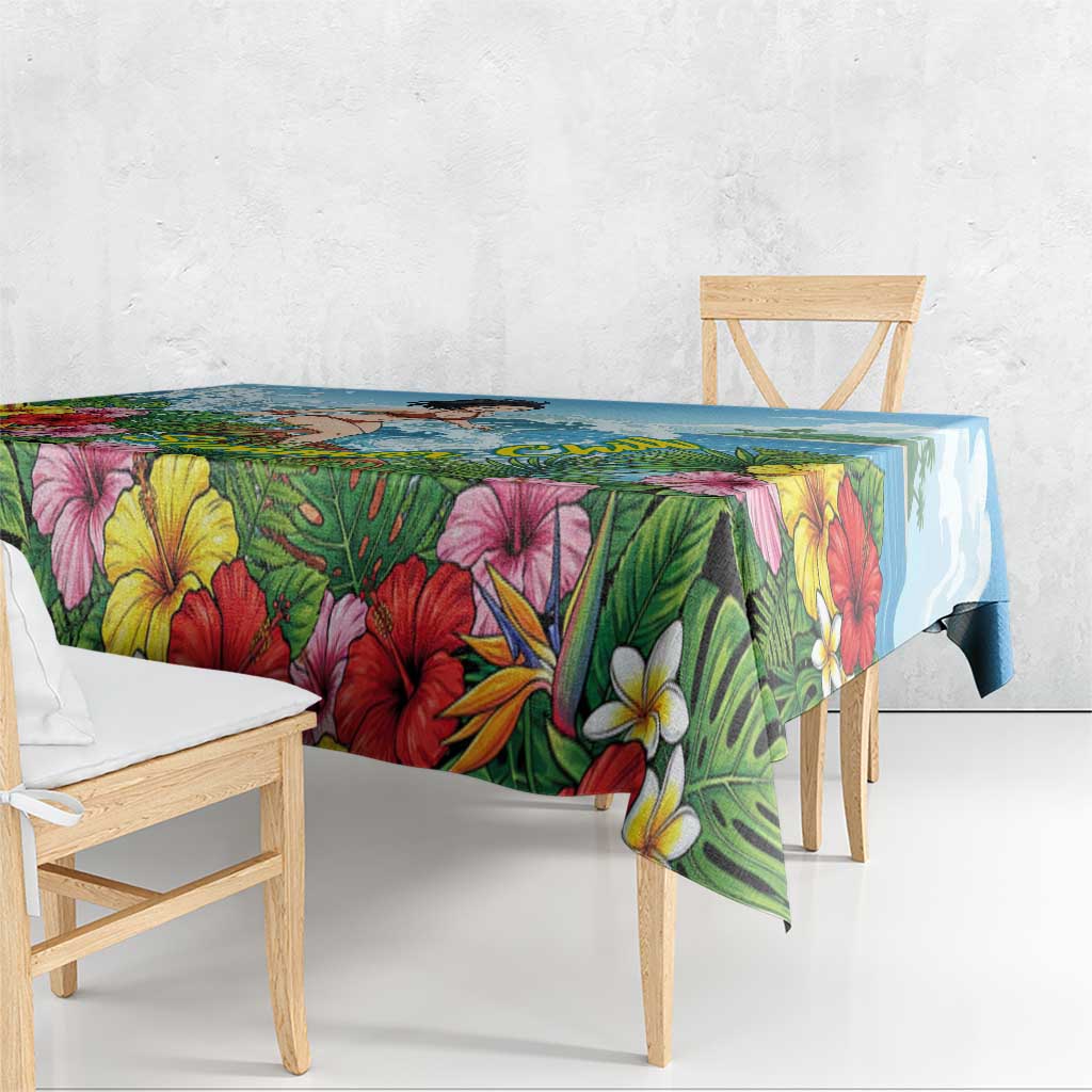 Momo Yaoyorozu Summer Chill Tablecloth Tropical Anime Surf Adventure