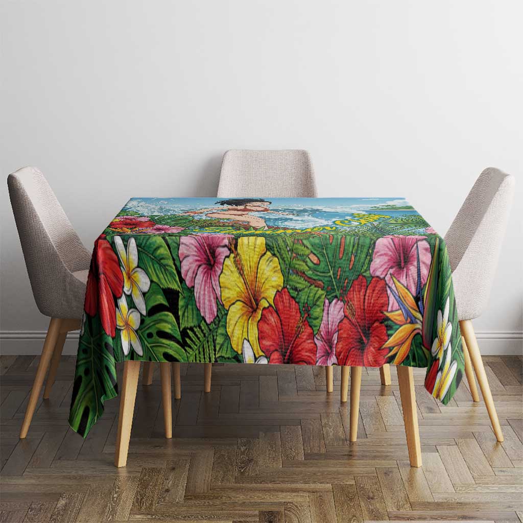 Momo Yaoyorozu Summer Chill Tablecloth Tropical Anime Surf Adventure