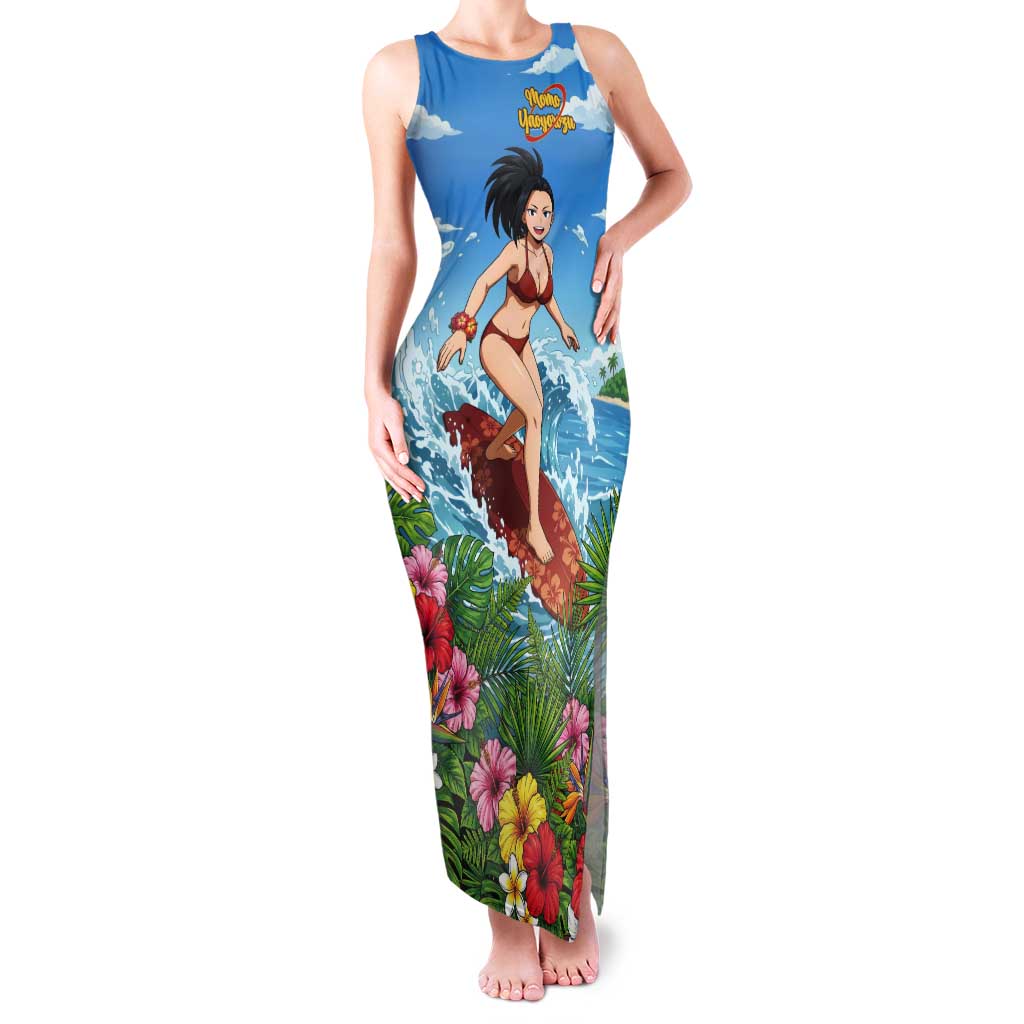 Momo Yaoyorozu Summer Chill Tank Maxi Dress Tropical Anime Surf Adventure