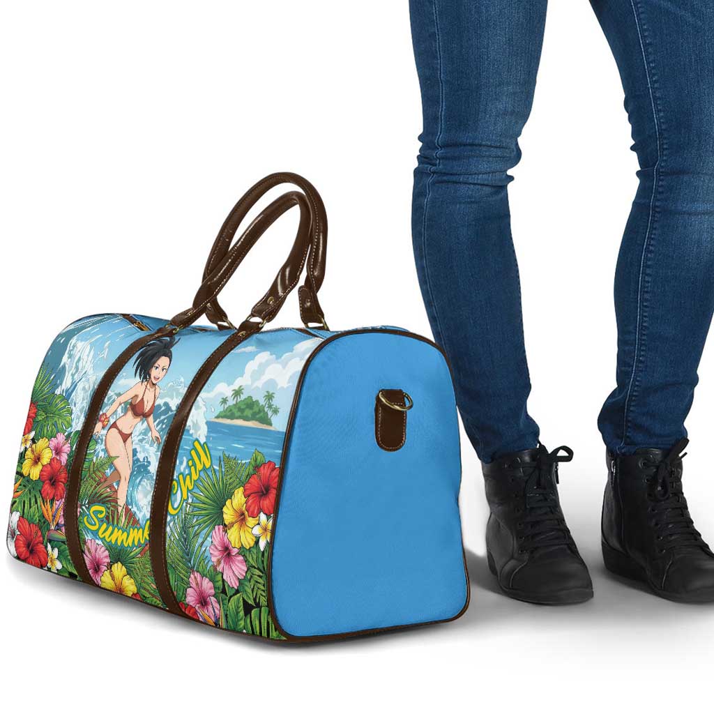 Momo Yaoyorozu Summer Chill Travel Bag Tropical Anime Surf Adventure