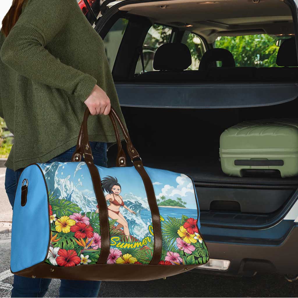 Momo Yaoyorozu Summer Chill Travel Bag Tropical Anime Surf Adventure