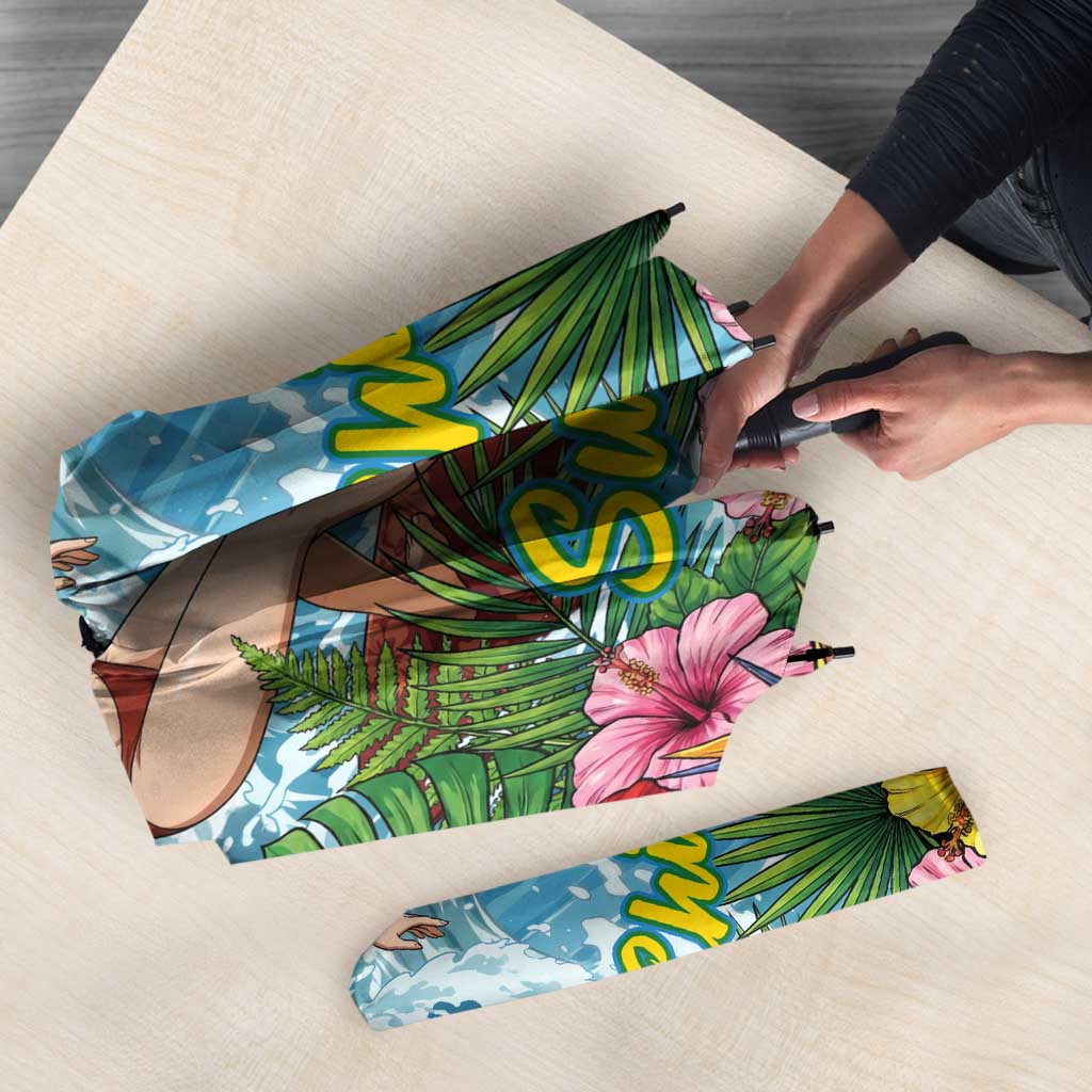 Momo Yaoyorozu Summer Chill Umbrella Tropical Anime Surf Adventure